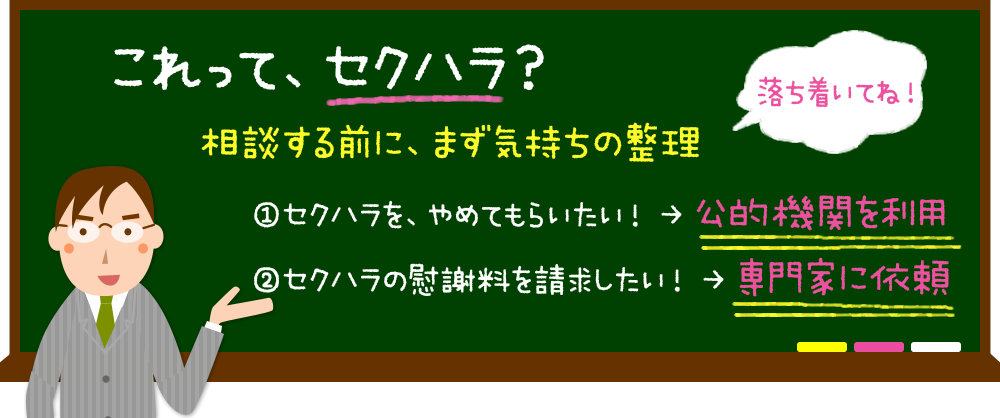 セクハラにお悩みの方のために